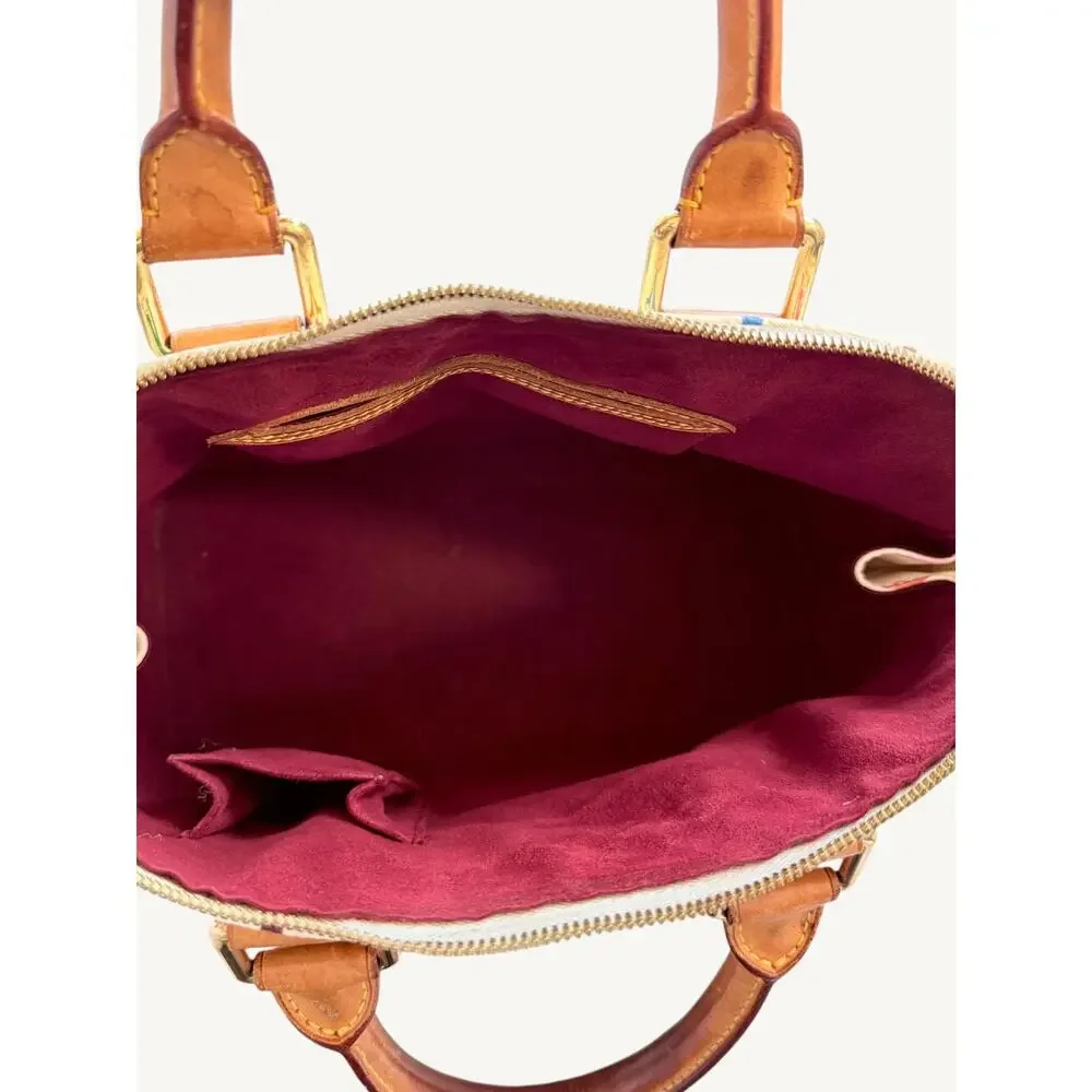 Louis Vuitton x Takashi Murakami Alma MM White Multicolor Monogram Bag